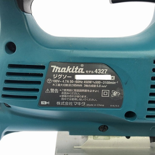 ☆比較的綺麗☆makita マキタ 100V ジグソー 4327 コード式 電気のこぎり 電気ノコギリ 木工用 切断機 電動工具 - 7