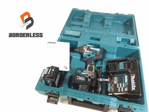 ☆未使用品☆ makita マキタ 40Vmax 充電式インパクトレンチ TW007GRDX バッテリ2個(40V 2.5Ah) 充電器 ケース付き - 1