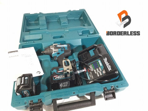 ☆未使用品☆ makita マキタ 40Vmax 充電式インパクトレンチ TW007GRDX バッテリ2個(40V 2.5Ah) 充電器 ケース付き - 0