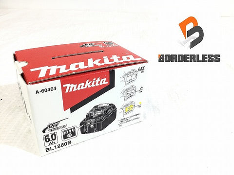☆未使用品☆makita マキタ 18V 6.0Ah 純正 リチウムイオンバッテリー BL1860B 残量表示付 リチウムイオン電池 蓄電池 充電池 - 0