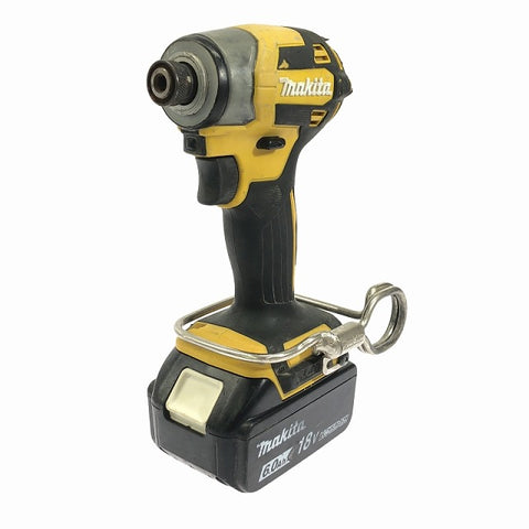 ☆中古品☆ makita マキタ 18V 充電式インパクトドライバ TD173DGXFY 黄/イエロー バッテリー2個(18V 6.0Ah)+ソケット+充電器 - 0