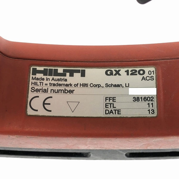 ☆中古品☆HILTI ヒルティ ガス式鋲打ち機 GX120 ケース付 ガスネイラ ガス式鋲打機 ガス式ピン打ち機 ピン打機 ピン釘打機 ガス銃 - 8
