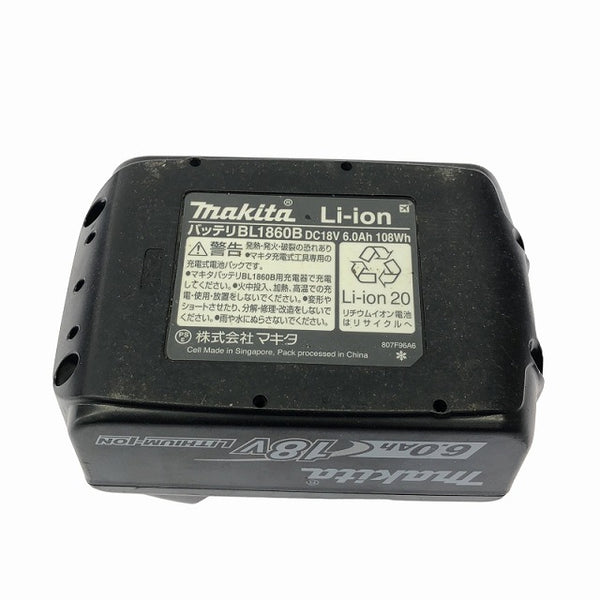 ☆中古品 充電回数293回☆makita マキタ 18V 6.0Ah 純正 リチウムイオンバッテリー BL1860B 残量表示付 リチウムイオン電池 - 7