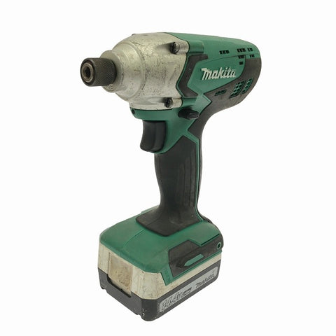 ☆中古品☆makita マキタ 14.4V 充電式インパクトドライバ M695D バッテリー(14.4V 1.3Ah) 充電器付き 電動工具 日曜大工 - 0