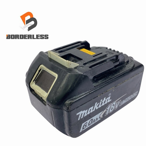 ☆中古品☆makita マキタ 18V 6.0Ah 純正 リチウムイオンバッテリー BL1860B 残量表示付 リチウムイオン電池 蓄電池 - 1