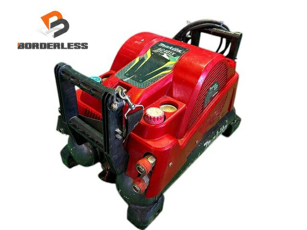 ☆中古品☆makita マキタ 一般圧/常圧/高圧 エアコンプレッサー AC401XL 赤 100V 8L エアーコンプレッサー エア工具 - 1