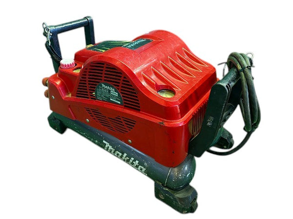 ☆中古品☆makita マキタ 一般圧/常圧/高圧 エアコンプレッサー AC401XL 赤 100V 8L エアーコンプレッサー エア工具 - 2