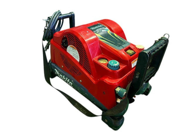 ☆中古品☆makita マキタ 一般圧/常圧/高圧 エアコンプレッサー AC401XL 赤 100V 8L エアーコンプレッサー エア工具 - 3