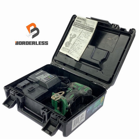 ☆中古品☆HiKOKI ハイコーキ 18V コードレスインパクトドライバー WH18DDL2 緑 充電器(UC18YDL) ケース付 充電式