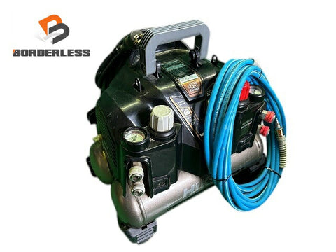 ☆中古品☆HIKOKI ハイコーキ 100V 高圧 常圧 エアコンプレッサー EC1245H3 ブラック 8L 45気圧 静音 低振動 高圧エアホース付