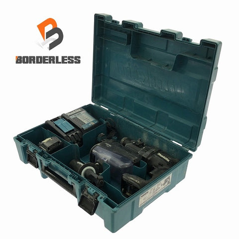 ☆中古品☆makita マキタ 18V 18mm 充電式ハンマドリル HR182D 黒 バッテリ1個(6.0Ah) 充電器 集じんシステム ケース付 コードレス