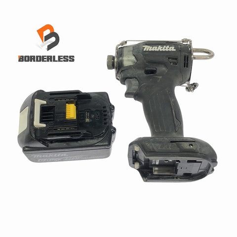 ☆中古品☆ makita マキタ 18V 充電式インパクトドライバ TD173D 黒/ブラック 本体+バッテリー1個(18V 6.0Ah)