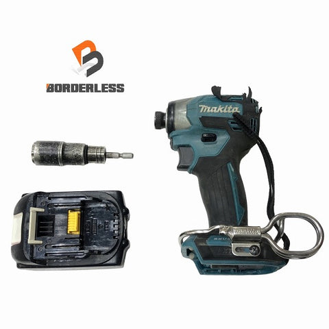 ☆中古品☆ makita マキタ 18V 充電式インパクトドライバ TD173D 青/ブルー 本体+バッテリー1個(18V 6.0Ah)+ソケット