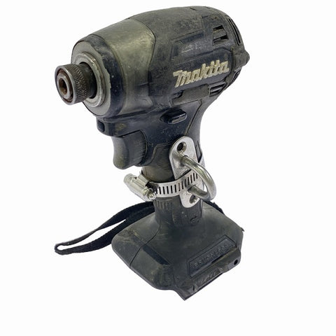☆中古品☆ makita マキタ 18V 充電式インパクトドライバ TD173D 黒/ブラック 本体+バッテリー1個(18V 6.0Ah)+ソケット - 0