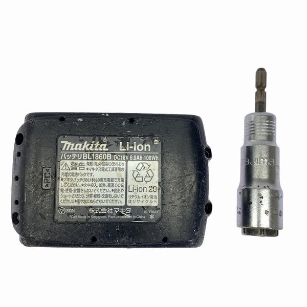 ☆中古品☆ makita マキタ 18V 充電式インパクトドライバ TD173D オリーブ 本体+バッテリー1個(18V 6.0Ah)+ソケット - 10