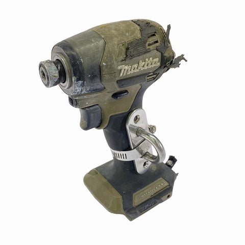 ☆中古品☆ makita マキタ 18V 充電式インパクトドライバ TD173D オリーブ 本体+バッテリー1個(18V 6.0Ah)+ソケット - 0