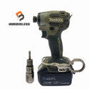 ☆中古品☆ makita マキタ 18V 充電式インパクトドライバ TD173D オリーブ 本体+バッテリー1個(18V 6.0Ah)+ソケット - 1