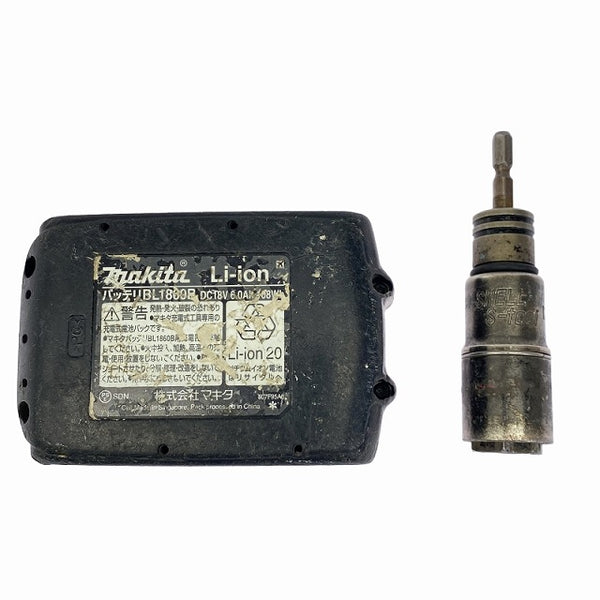 ☆中古品☆ makita マキタ 18V 充電式インパクトドライバ TD173D オリーブ 本体+バッテリー1個(18V 6.0Ah)+ソケット - 10
