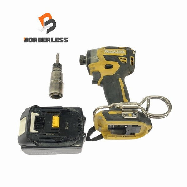☆中古品☆ makita マキタ 18V 充電式インパクトドライバ TD173D 黄 