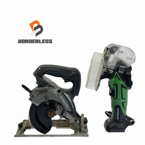 ☆中古品2点セット☆HITACHI 日立工機 14.4V 125mm コードレス丸のこ C14DBL 30mm コードレスナイフカッター CK14DSL