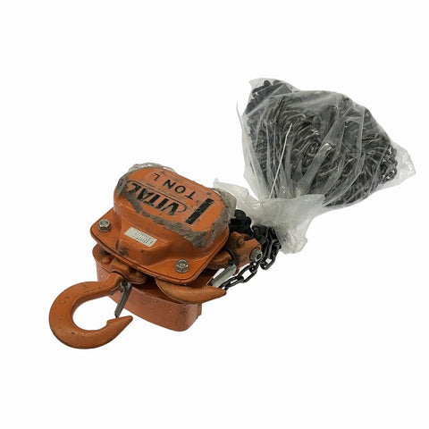 ☆中古品☆ VITAL バイタル チェーンブロック T-6.3 荷重1ton/1トン チェンブロック 荷揚げ 手動式 - 0