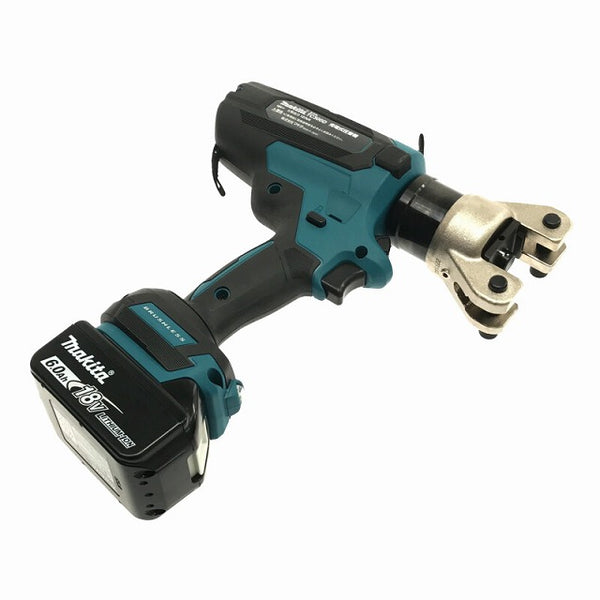 ☆未使用品☆makita マキタ 18V 充電式圧着機 TC300DRG バッテリー1個(6.0Ah) 充電器+ダイス+ケース コードレス 油圧式 圧着工具 - 6