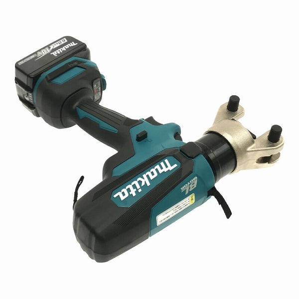 ☆未使用品☆makita マキタ 18V 充電式圧着機 TC300DRG バッテリー1個(6.0Ah) 充電器+ダイス+ケース コードレス 油圧式 圧着工具 - 7
