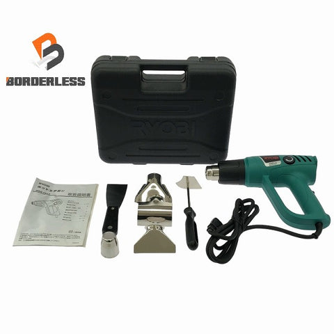 ☆未使用品☆RYOBI リョービ 100Ｖ ホットエアガン HAG-1551 ノズル ケース付き 温度調節機能付き ヒートガン 電動工具