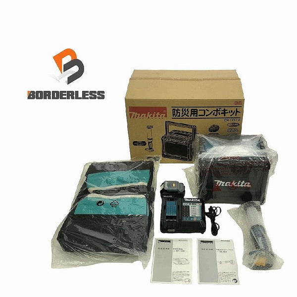 ☆未使用品☆makita マキタ 18V 防災用コンボキット CK1012 テレビラジオ+ライト+バッテリー1個+充電器+専用バッグ 災害 地震 - 1