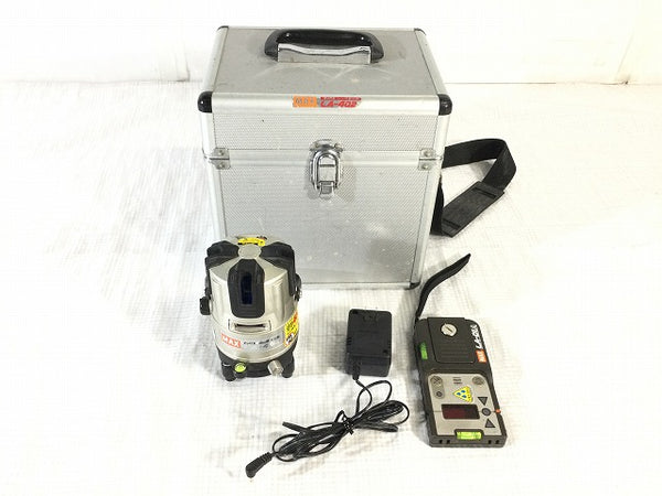 ☆中古品☆MAX マックス レーザー墨出し器 LA-402 受光器(LA-D1A) 縦/横 距離 測定 光学測定機 ※コメント必読 - 4