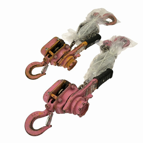 ☆中古品2点セット☆KITO キトー レバーブロック L5型 LB016 荷重1.6t/1.6トン 揚程1.5m 塗装あり レバーホイスト ガッチャ 荷締め - 0