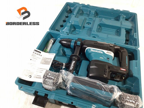 ☆未使用品☆makita マキタ 40Vmax 40mm 充電式ハンマドリル HR005GRMX 青/ブルー バッテリー2個(40Vmax 4.0Ah)充電器+ケース