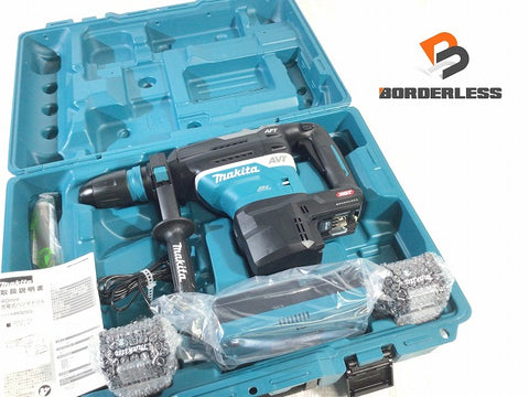 ☆未使用品☆makita マキタ 40Vmax 40mm 充電式ハンマドリル HR005GRMX 青/ブルー バッテリー2個(40Vmax 4.0Ah)充電器+ケース - 0