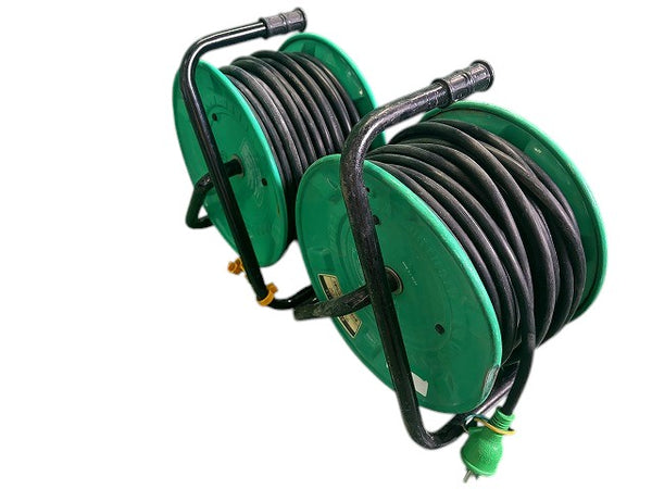 ☆比較的綺麗2点セット☆NICHIDO 日動工業 100V 屋外型電工ドラム RPW-EK33-2×2個 漏電ブレーカー付 コードリール - 3