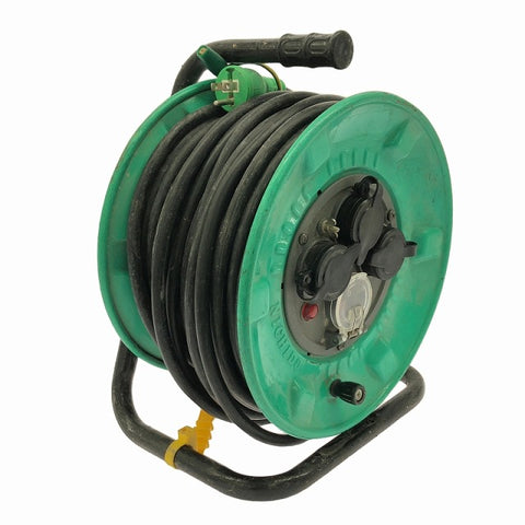 ☆比較的綺麗です☆NICHIDO 日動工業 100V 屋外型電工ドラム 型番不明×1 漏電ブレーカー付 コードリール - 0
