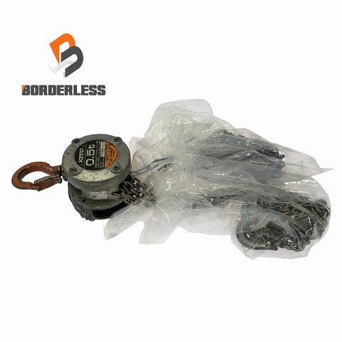 ☆中古品☆KITO キトー 手動チェーンブロック CX005 荷重500kg/0.5ton 揚程2.5m 手動式 チェンブロック 荷揚げ機 吊り具