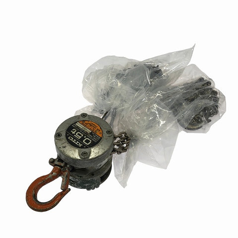 ☆中古品☆KITO キトー 手動チェーンブロック CX005 荷重500kg/0.5ton 揚程2.5m 手動式 チェンブロック 荷揚げ機 吊り具 - 0