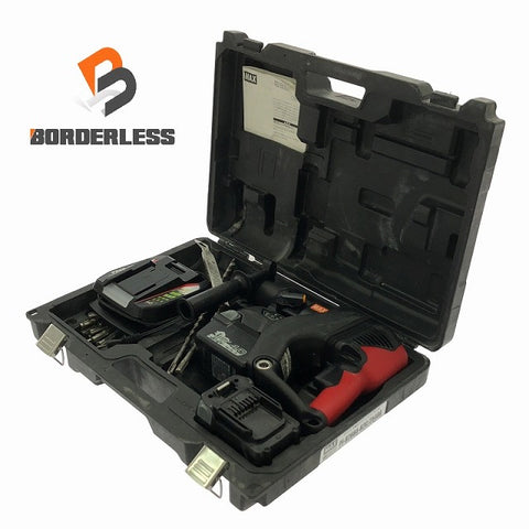 ☆中古品☆MAX マックス 25.2V 充電式ブラシレスハンマドリル PJ-R266A-B2C/2540A バッテリー2個(4.0Ah)充電器+パーツ+ケース