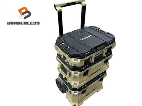☆中古品☆HiKOKI ハイコーキ マルチクルーザー ツールボックス キャリー付き3段セット サンドベージュ 収納 工具箱