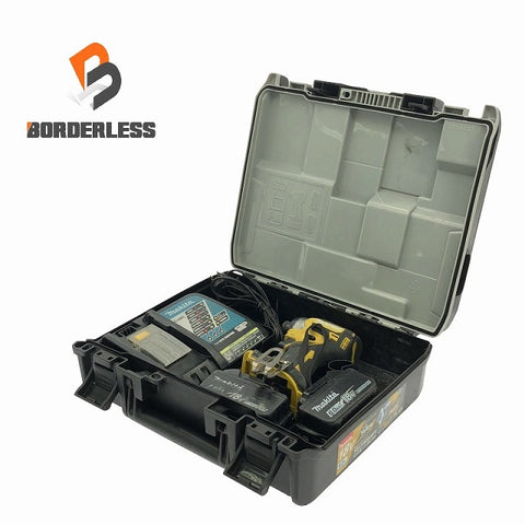 ☆中古品☆makita マキタ 18V 充電式インパクトドライバ TD173DGXFY 黄 バッテリー2個(18V 6.0Ah) 充電器(DC18RC) ビット付き