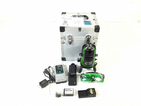 ☆中古品C☆ムラテックKDS 高輝度グリーンレーザー墨出し器 ATL-96RG 受光機 三脚 バッテリ1個 充電器 ケース付 オートライン - 0