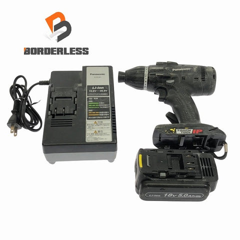 ☆中古品☆Panasonic パナソニック 14.4V/18V マルチインパクトドライバー EZ75A9 バッテリ1個(18V 5.0AH) 充電器 充電式