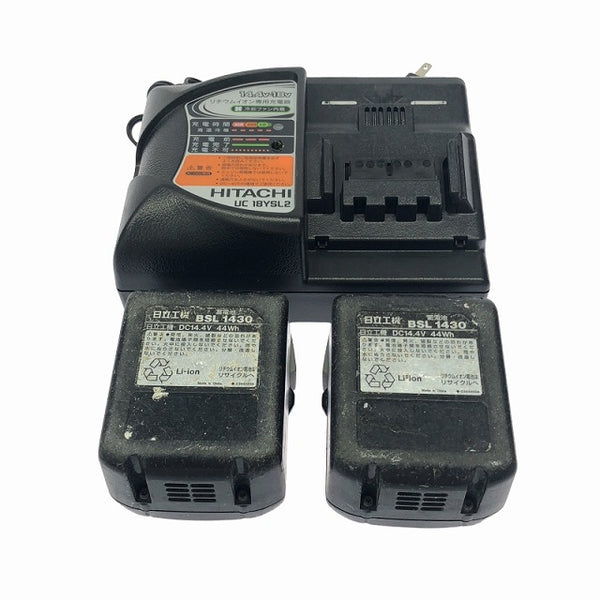 ☆中古品☆HITACHI 日立工機 14.4Vコードレスインパクトドライバ WH14DDL バッテリー2個(14.4V 3.0Ah) 充電器付き - 10