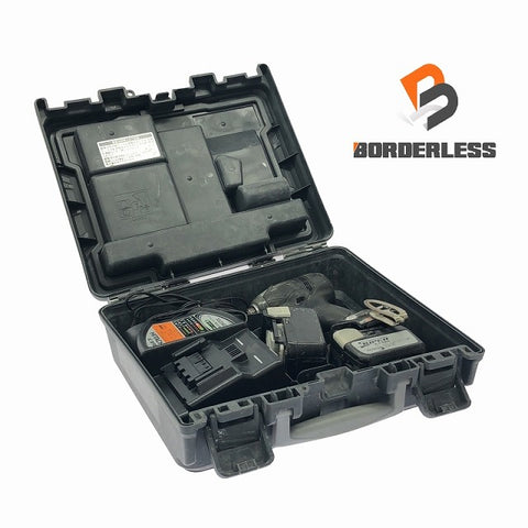 ☆中古品☆HITACHI 日立工機 14.4Vコードレスインパクトドライバ WH14DDL バッテリー2個(14.4V 3.0Ah) 充電器付き - 0