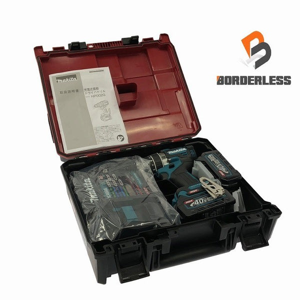 ☆未使用品☆makita マキタ 40Vmax 充電式振動ドライバドリル HP002GRDX バッテリー2個(40Vmax 2.5Ah) 充電器 ケース付き135245 - 2