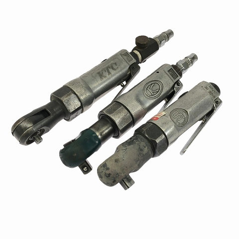 ☆中古品3点セット☆KUKEN 空研 9.5sqエアラチェットレンチ KR-133A SHINANO SI-1209 KTC 6.3sq AR203 - 0
