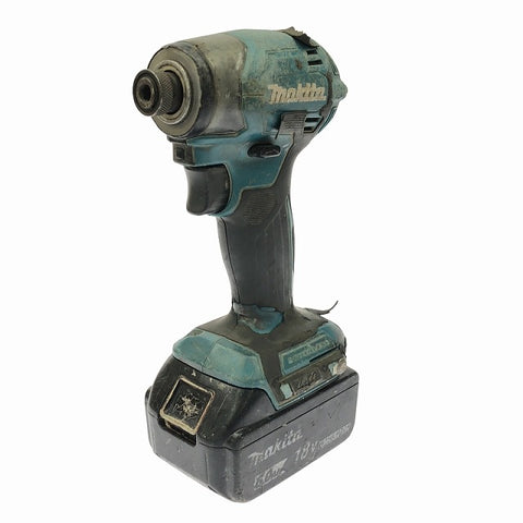 ☆中古品☆makita マキタ 18V 充電式インパクトドライバ TD173D バッテリー(18V 6.0Ah) 充電器付き 電動工具 締め付け - 0