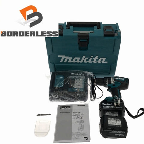 ☆未使用品☆makita マキタ 18V 充電式震動ドライバドリル HP484DRGX バッテリ2個(6.0Ah) 充電器 ケース付 振動ドリルドライバー