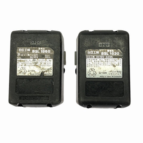 ☆中古品☆HITACHI 日立工機 18V コードレスインパクトドライバー WH18DDL 黒 バッテリ2個(6.0Ah3.0AH)付 充電式 バッテリー式 - 0