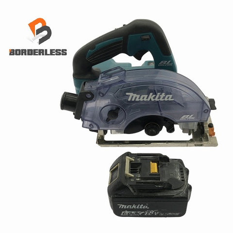 ☆中古品☆ makita マキタ 18V 125mm 充電式防じんマルノコ KS511D 青/ブルー 本体+バッテリー1個(6.0Ah)防塵 丸鋸/丸のこ 切断